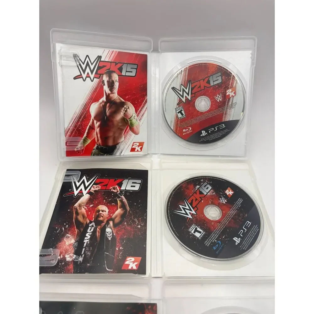 WWE '12 & '13 + WWE 2K14 2K15 2K16 2K17 PS3 6 Game Wrestling Bundle Lot CIB